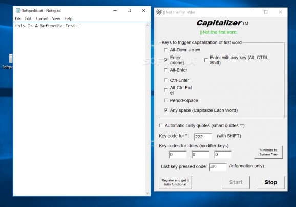 Capitalizer screenshot