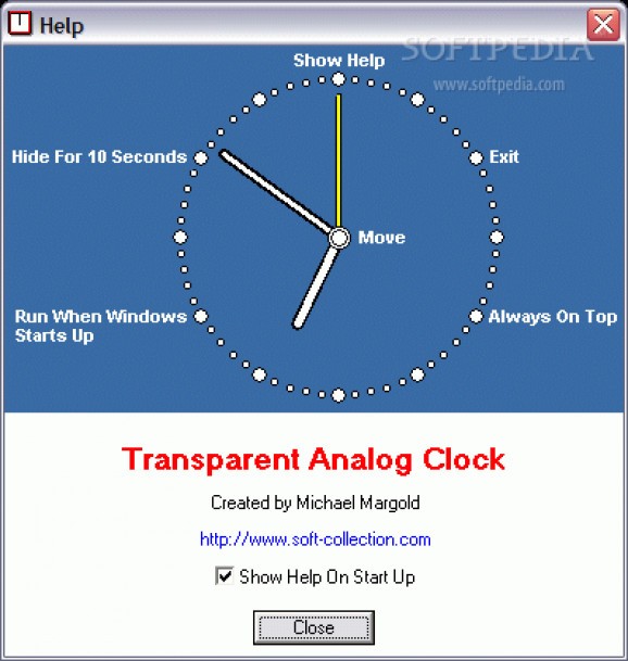 Transparent Analog Clock screenshot