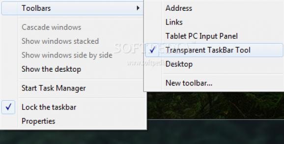 Transparent TaskBar Tool screenshot