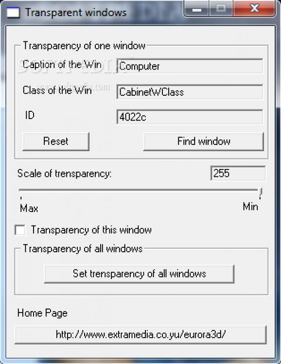 Transparent windows screenshot