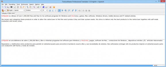 Transsoftware Proffesional Translator English-Spanish screenshot