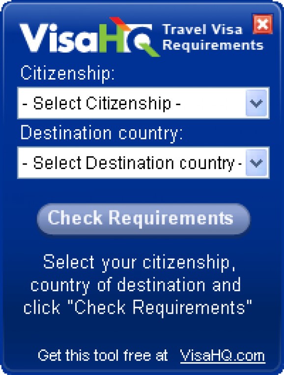 Travel Visa Requirements screenshot