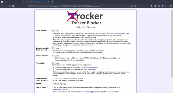 Trocker for Firefox screenshot