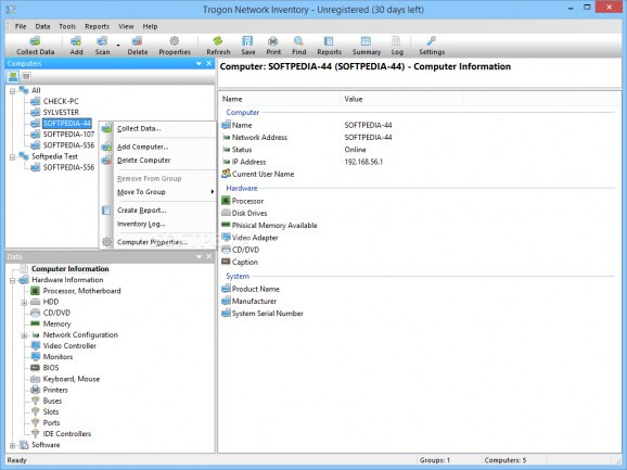 Trogon Network Inventory screenshot