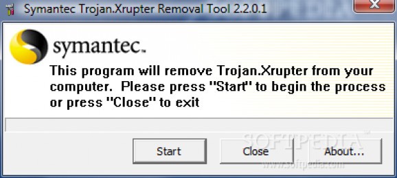 Symantec Trojan.Xrupter Removal Tool screenshot