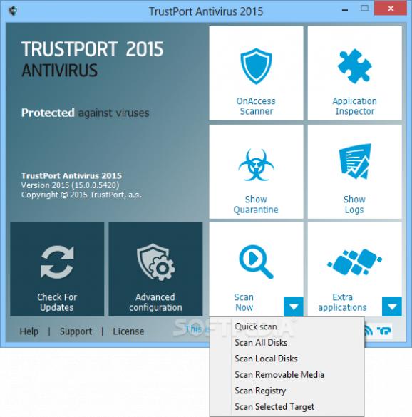TrustPort Antivirus for Small Business Server screenshot