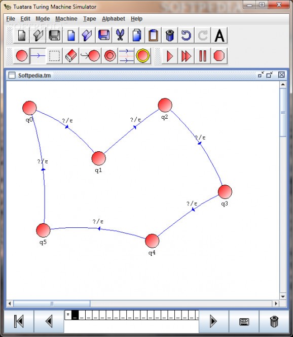 Tuatara Turing Machine Simulator screenshot