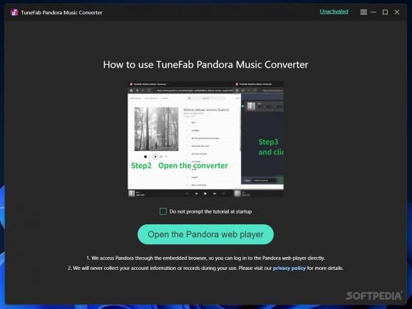 TuneFab Pandora Music Converter screenshot