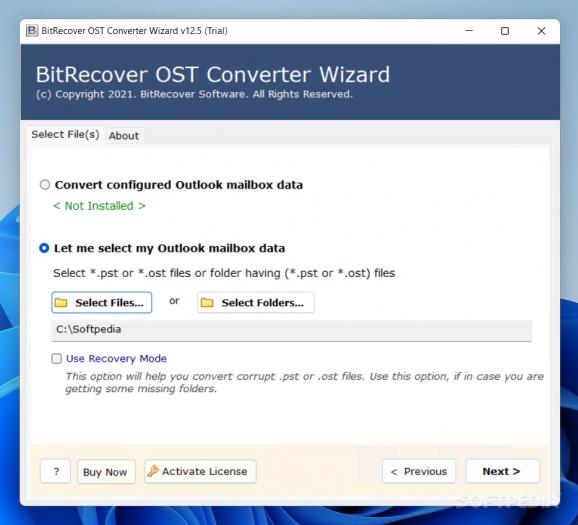 BitRecover OST Converter Wizard screenshot