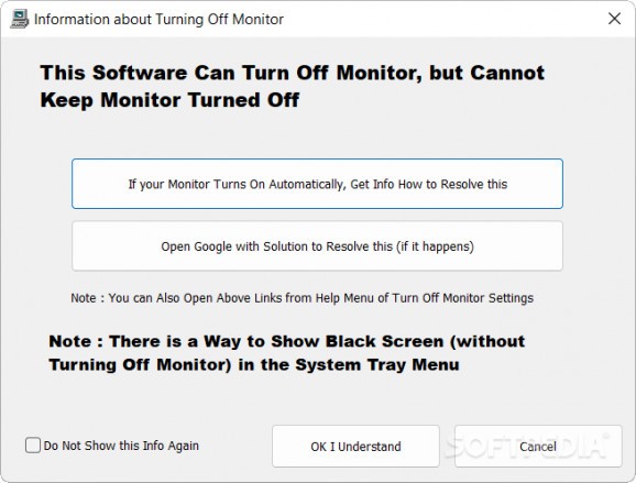 Turn Off Monitor screenshot