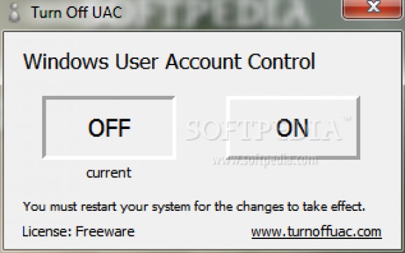 Turn Off UAC screenshot
