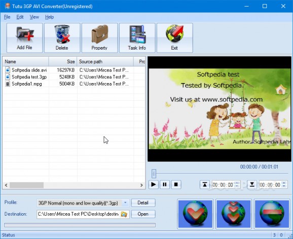 Tutu 3GP AVI Converter screenshot