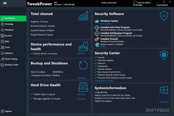 TweakPower Portable screenshot