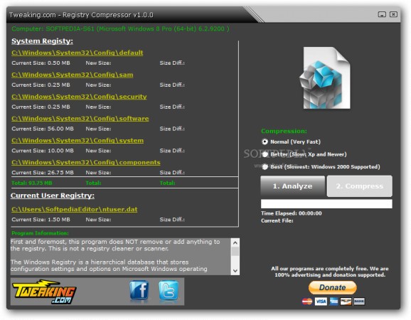 Registry Compressor Portable screenshot