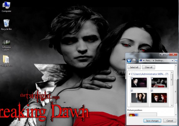 Twilight Breaking Dawn Windows 7 Theme screenshot