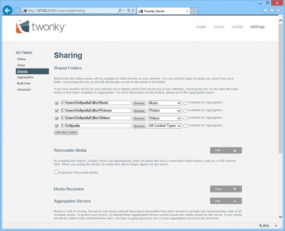 Twonky Media Server screenshot
