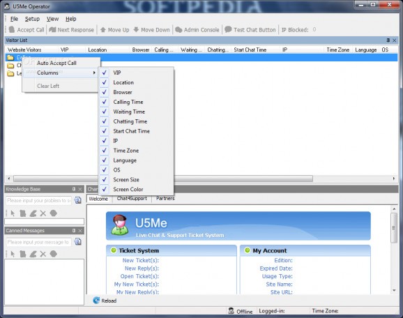 U5ME Operator Client screenshot