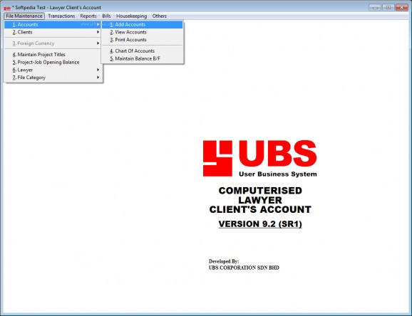 UBS Lawyer Client Account screenshot