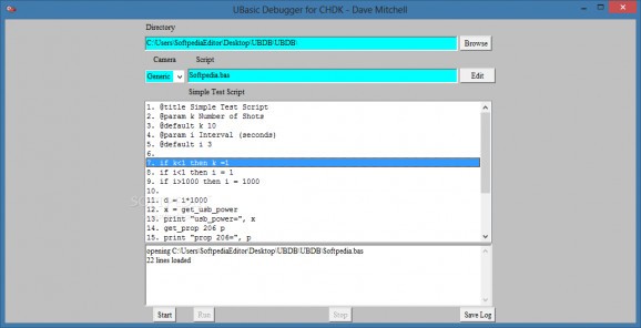 UBasic Debugger for CHDK screenshot