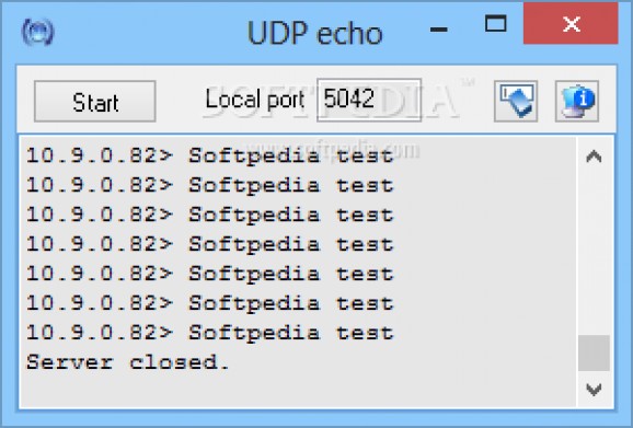 UDP echo screenshot