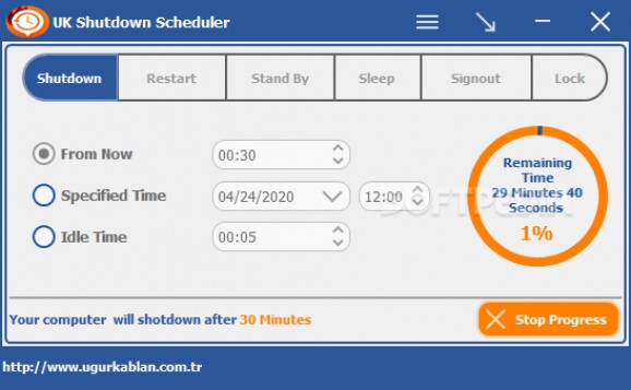 UK Shutdown Scheduler screenshot