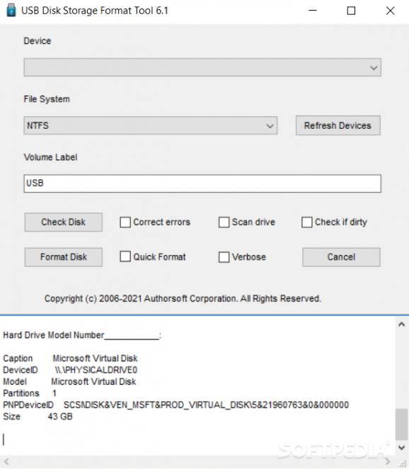 USB Disk Storage Format Tool screenshot