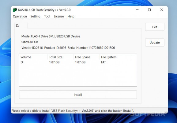 USB Flash Security++ screenshot