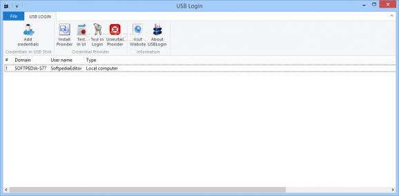 USB Login screenshot
