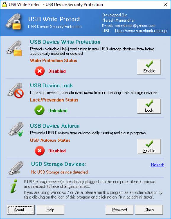 USB Write Protect screenshot