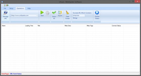 UScan: WebSpider Software screenshot