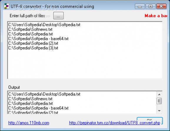UTF-8 converter screenshot