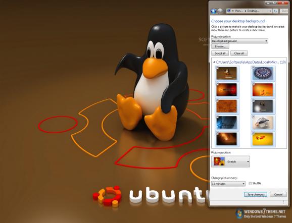 Ubuntu Linux Windows 7 Theme screenshot