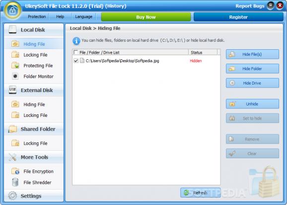 Ukeysoft File Lock screenshot