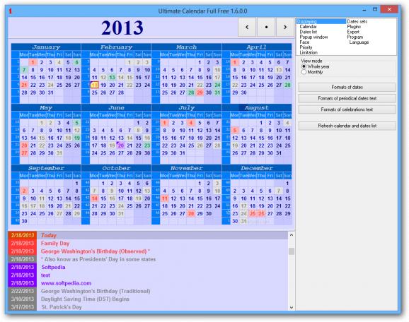 Ultimate Calendar Portable screenshot