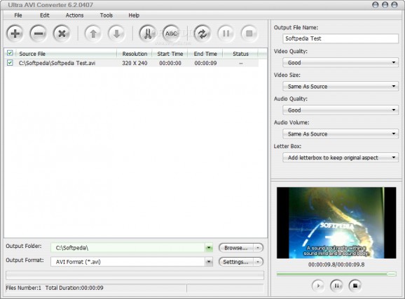 Ultra AVI Converter screenshot