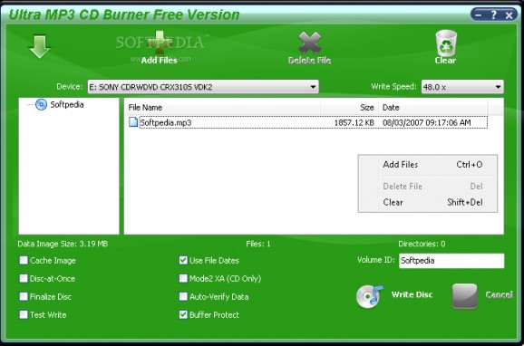Ultra MP3 CD Burner screenshot