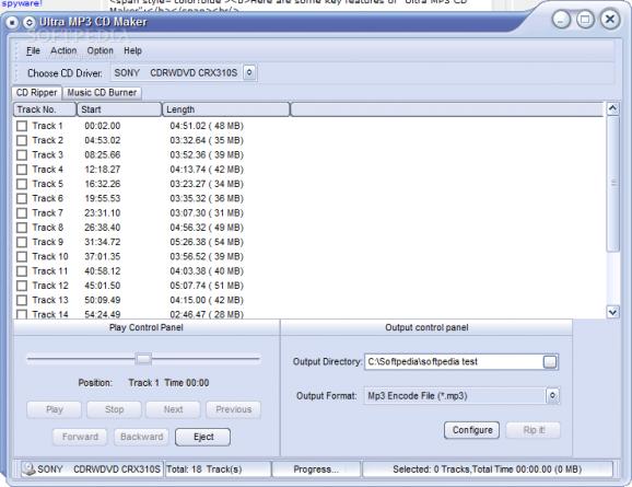 Ultra MP3 CD Maker screenshot