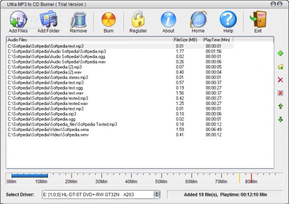 Ultra MP3 to CD Burner screenshot