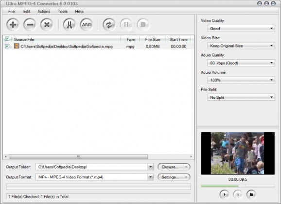 Ultra MPEG-4 Converter screenshot