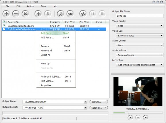 Ultra RM Converter screenshot
