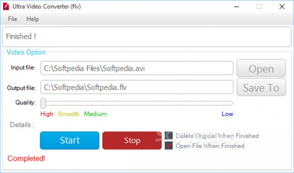 Ultra Video Converter (flv) screenshot
