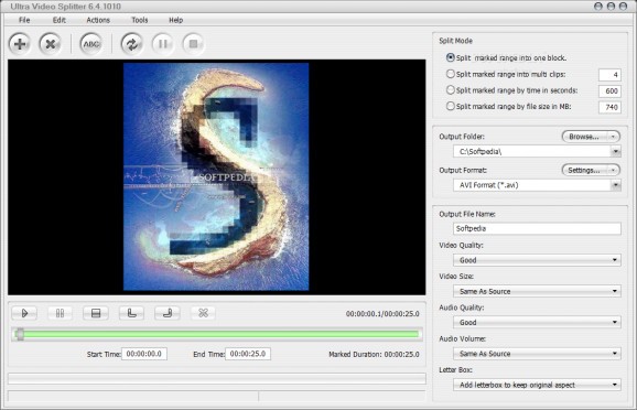 Ultra Video Splitter screenshot