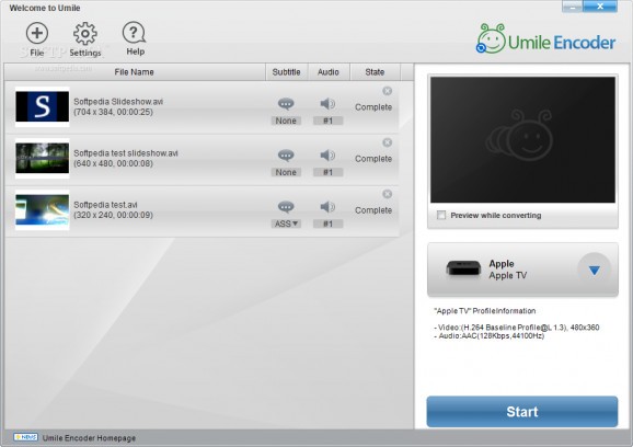 Umile Encoder screenshot