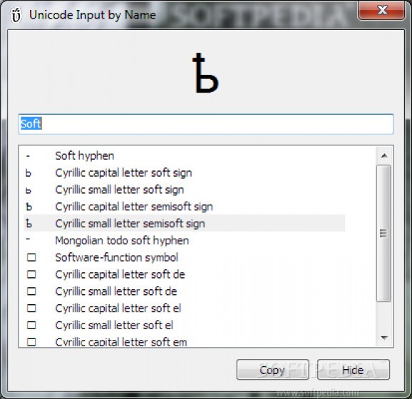 Unicode Input by Name screenshot