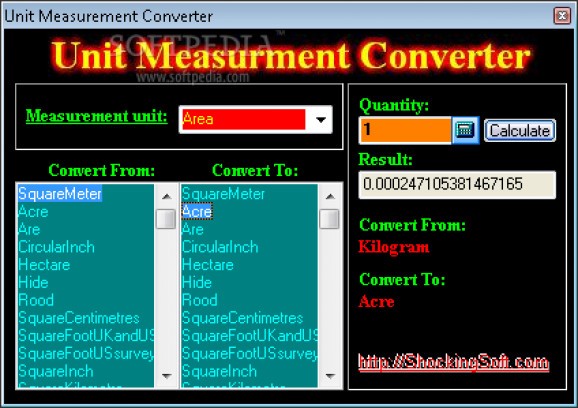 Unit Measurement Converter screenshot