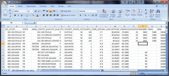 United States ZIP Code Database (Gold Edition) screenshot