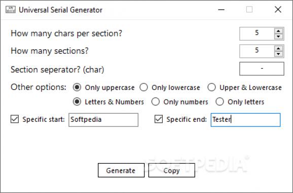 Universal Serial Generator screenshot