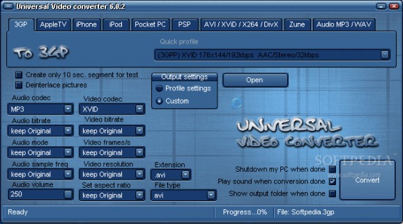 Universal Video Converter screenshot