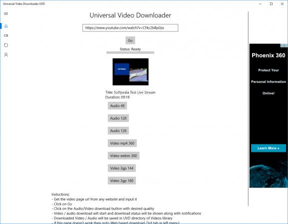 Universal Video Downloader UVD screenshot