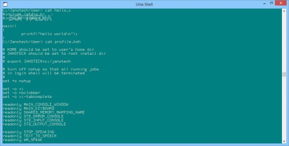 Unix Shell for Windows screenshot